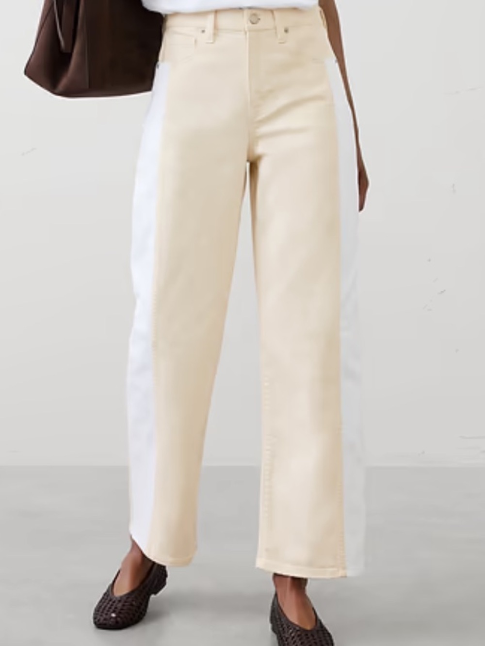 Banana Republic Factory Straight High-Rise  contrast Pieced Jean